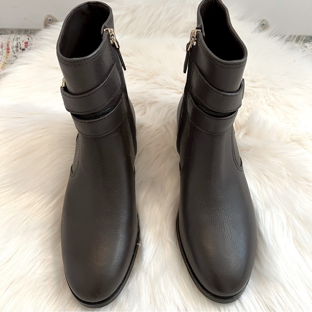 NEW Tory Burch Gemini Link Brown Leather Boots - Picture 6 of 11